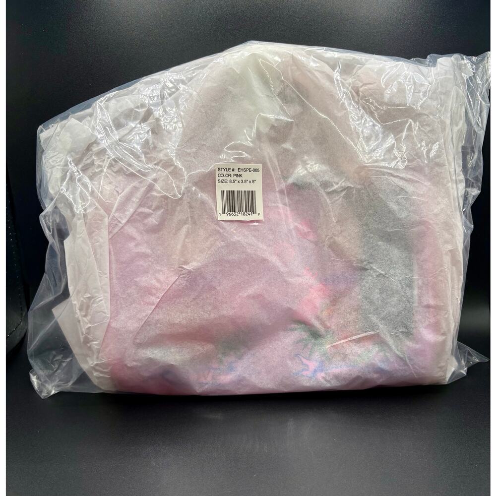 NWT - Ed Hardy Pink PVC Small Beach Handbag - Alive & Aware - Picture 7 of 10